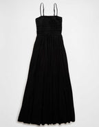 AE Sunchaser Knit Smocked Bodice Midi Dress