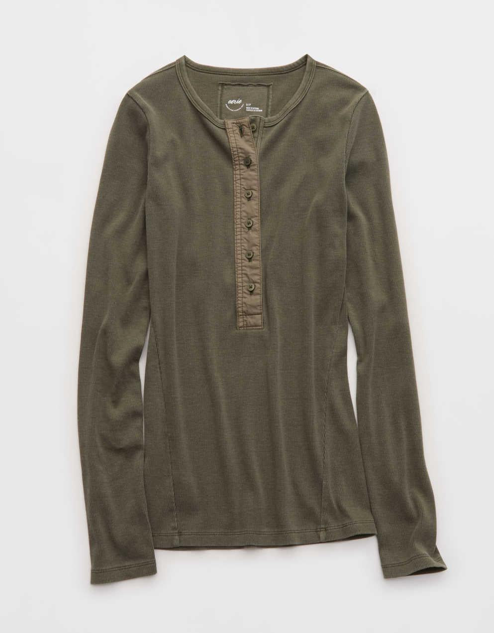 Aerie Essential Henley Layering T-Shirt