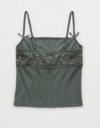 Superchill Cotton Rib Festival Lace Tank Top