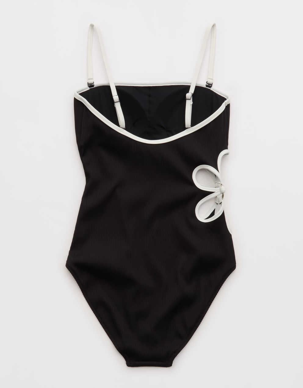 Aerie Daisy 班多全覆蓋羅紋連身泳裝