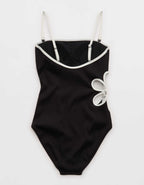 Aerie Daisy 班多全覆蓋羅紋連身泳裝