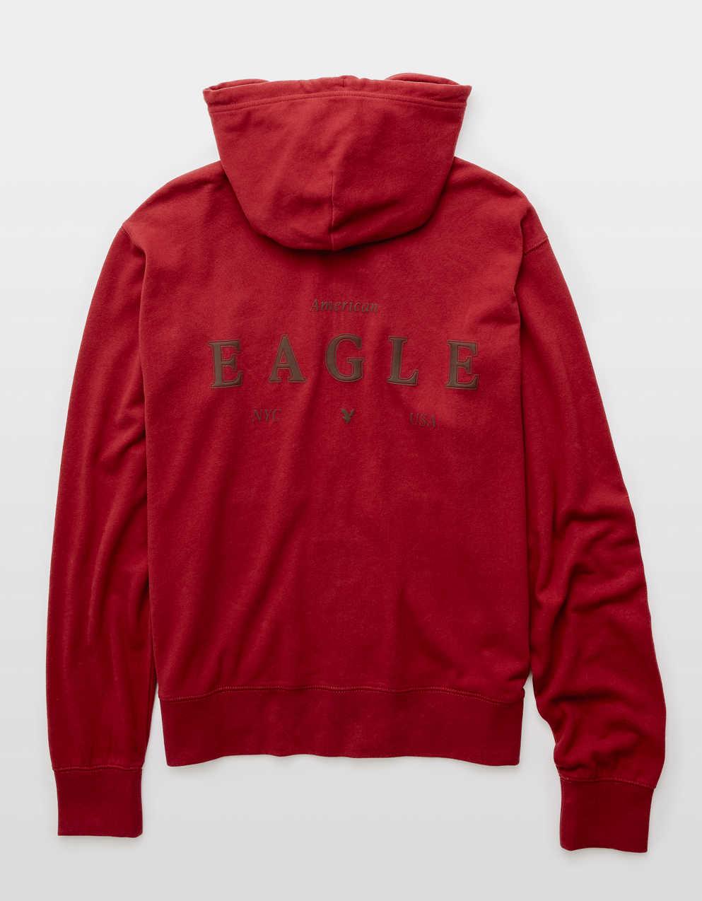 AE 圖案全拉鍊連帽衛衣