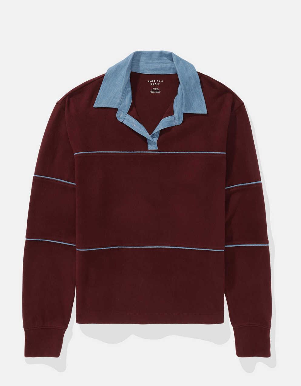AE 長袖寬版 Polo 衫