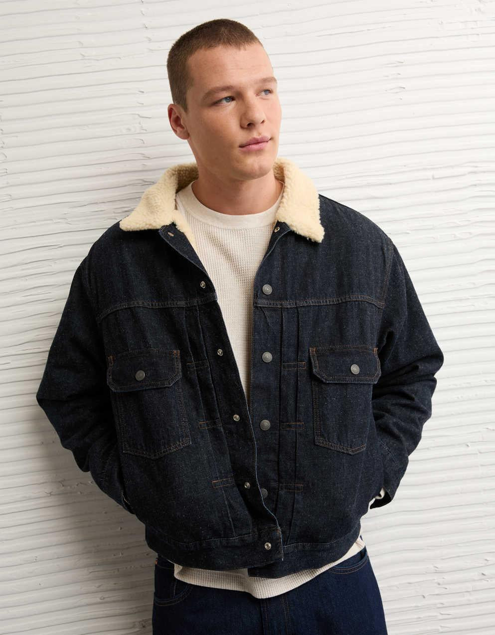 AE Sherpa 牛仔外套