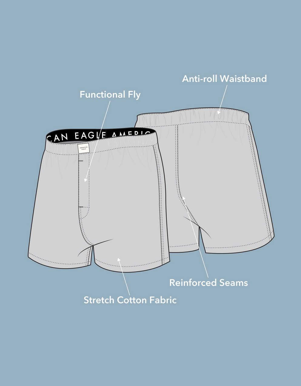 AEO 男士彈性棉質拳擊短褲