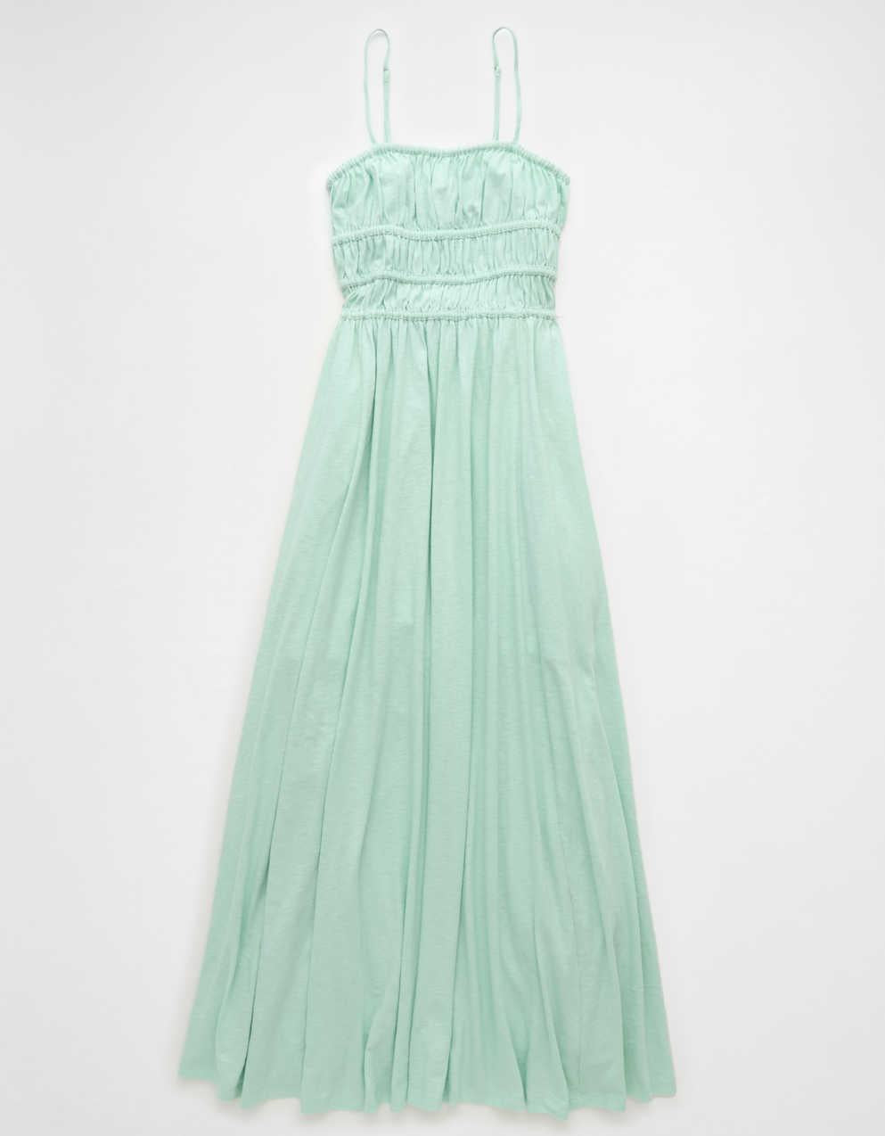 AE Sunchaser Knit Smocked Bodice Midi Dress