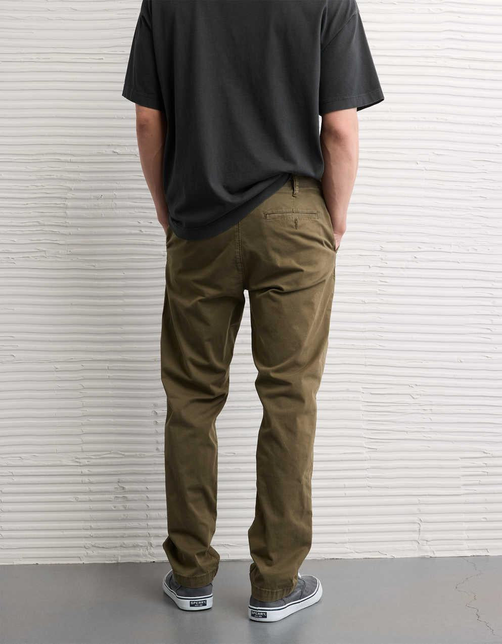 AE Flex 休閒直筒卡其褲