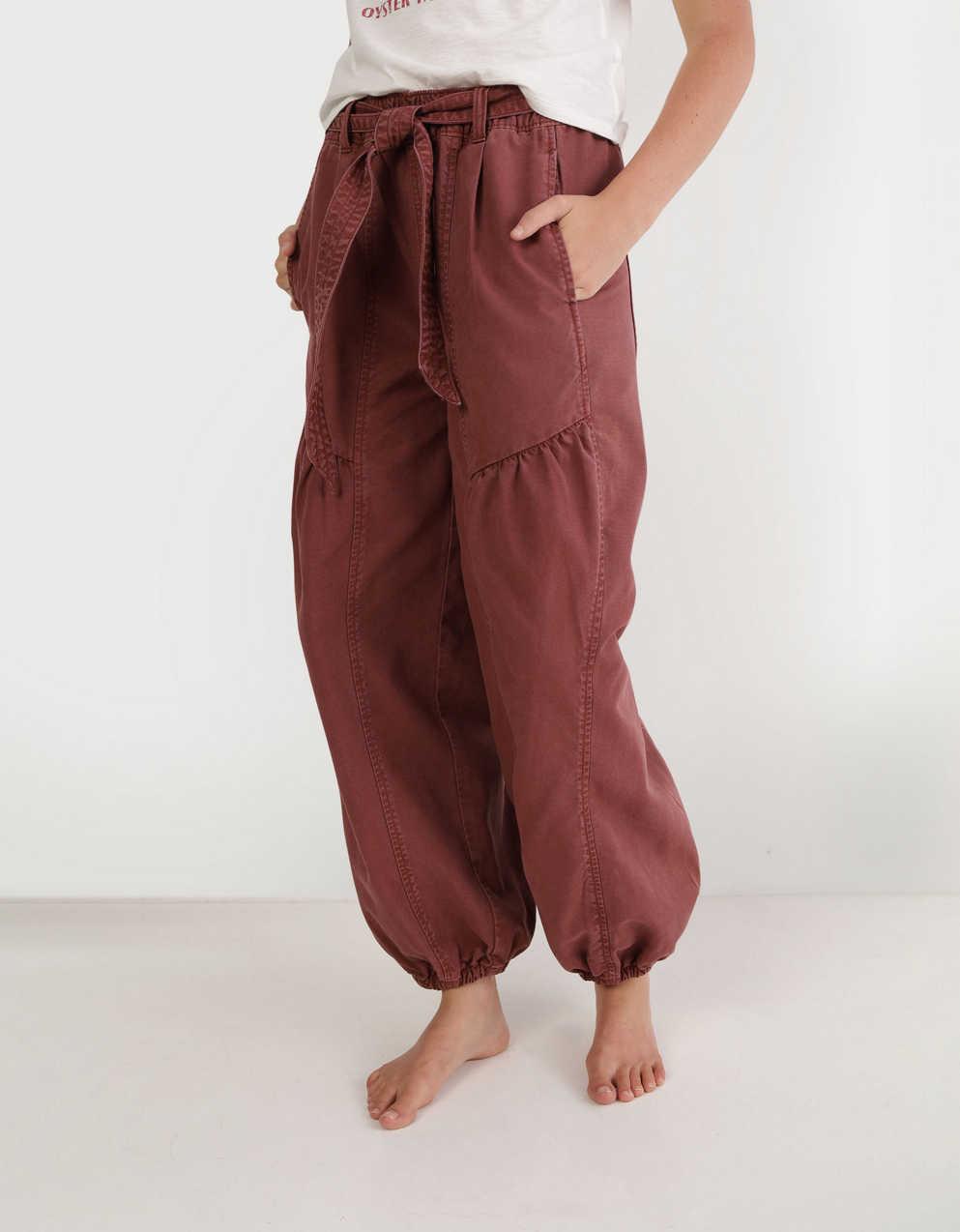Aerie 腰部綁結慢跑褲